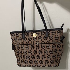 Michael Kors Signature Brown and Black Tote